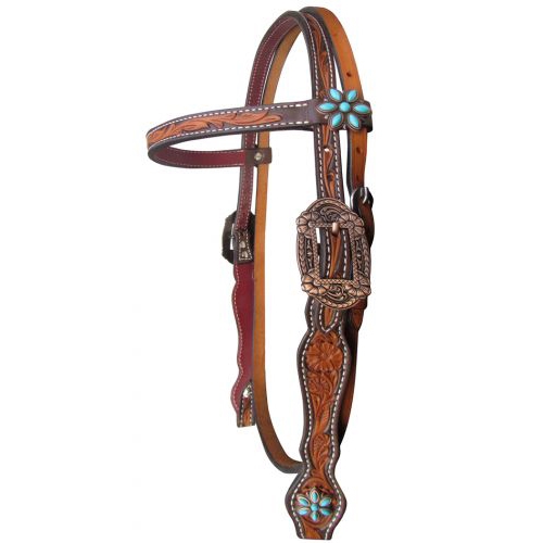 Showman Floral Tooled Browband Headstall