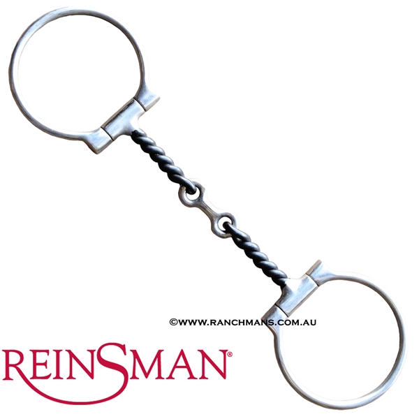 Circler By Reinsman® Twisted Wire Dogbone Dee Ring Snaffle